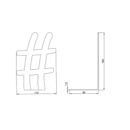 Stojalo za knjige HASTAG 2 / Mat črna