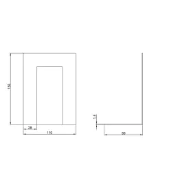Stojalo za knjige QUADRO / Mat črna