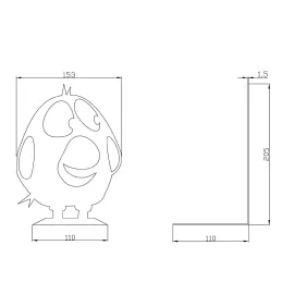 Stojalo za knjige ANGRY BIRDS / Mat črna