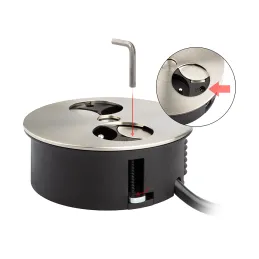Električna vtičnica Twist ovalna 1 × 230 V + USB A-C / nerjavno jeklo