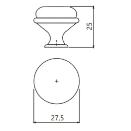 Gumb ORIENT / porcelan z motivom – modra vrtnica