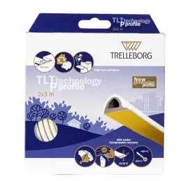 Samolepilno tesnilo za okna in vrata TLT / Bela