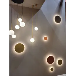 Oblikovano LED-svetilo RING M 250 mm / bakrena