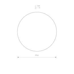Oblikovano LED-svetilo RING M 250 mm / bakrena