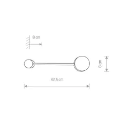 Oblikovalska svetilka ORBIT I 325 mm / Mat bela
