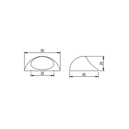 Ročaj gumb RINGO / Zlata brušena