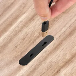 Polnilni modul za pohištvo LINKY USB A+C / mat črna