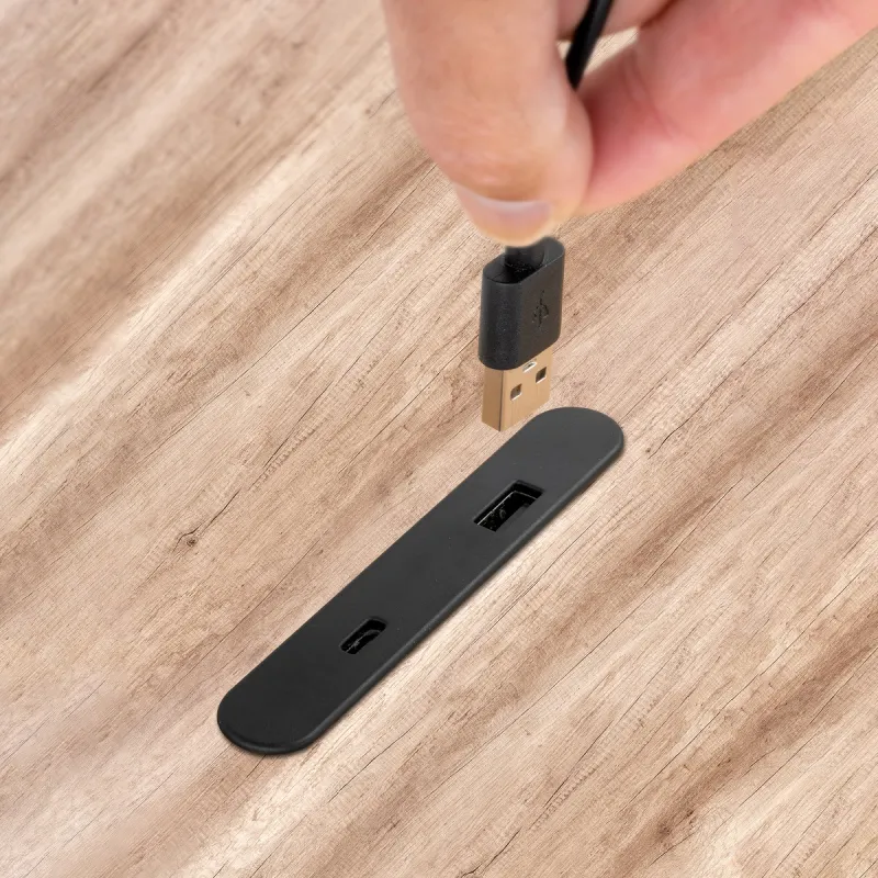 Polnilni modul za pohištvo LINKY USB A+C / mat črna