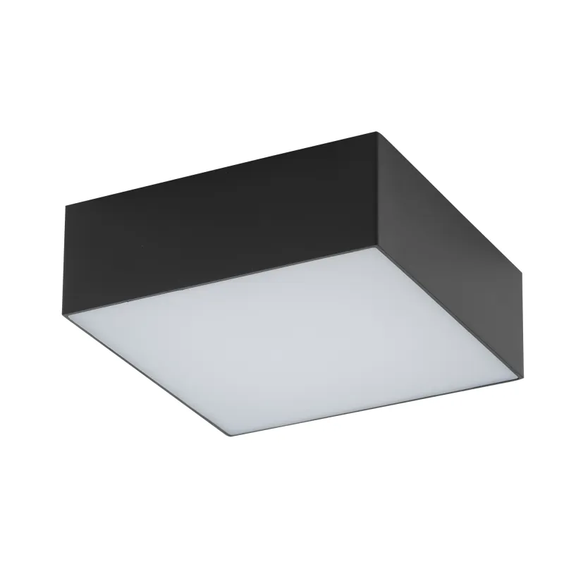 Stropna LED-svetilka LID SQUARE 110 mm / Mat črna