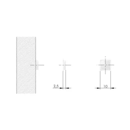 Samolepilni PVC blažilniki 10 x 10 mm – 55 kosov / prozorni