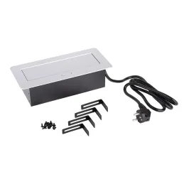 Izvlečna električna vtičnica SCHUKO 3x230V / Aluminij