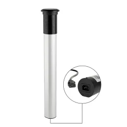 Avtomatska izvlečna električna vtičnica MORGAN SCHUKO 3x230V + 2xUSB A+C / Aluminij