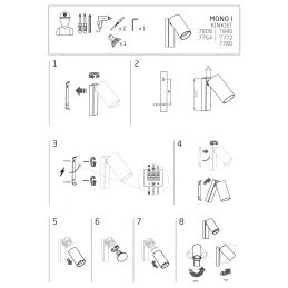 Stenska svetilka MONO I / mat bela