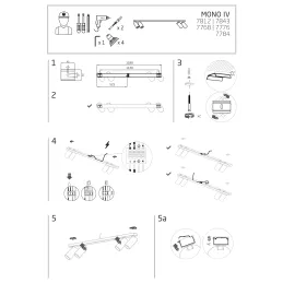 Stropna svetilka MONO QUATRO / Mat bela
