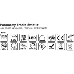 LED-svetilka za pohištvo z USB-polnjenjem LADOS LED / mat črna