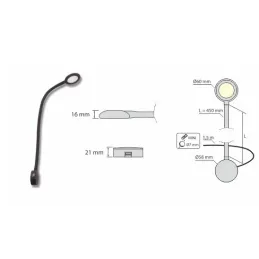 LED-svetilka za pohištvo z USB-polnjenjem LADOS LED / mat črna