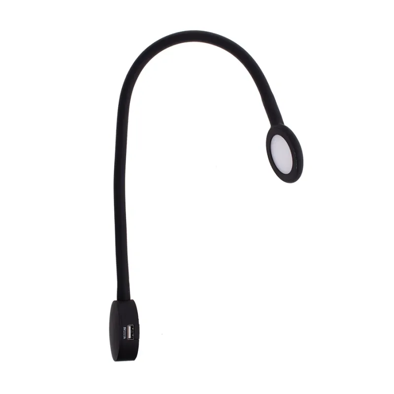 LED-svetilka za pohištvo z USB-polnjenjem LADOS LED / mat črna