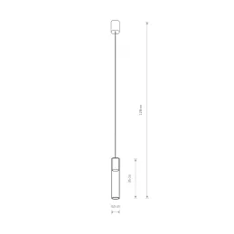 Viseča svetilka CYLINDER L / Mat črna
