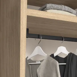 Komplet zaključkov za obešalno palico LUXE / Črna strukturirana