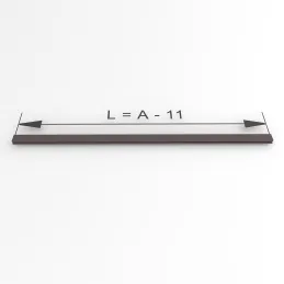 Komplet zaključkov za obešalno palico LUXE / Aluminij