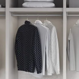 Komplet zaključkov za obešalno palico LUXE / Aluminij