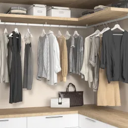Komplet zaključkov za obešalno palico LUXE / Aluminij