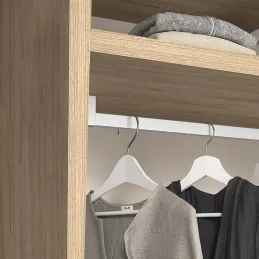Komplet zaključkov za obešalno palico LUXE / Aluminij