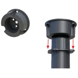 Plastična posteljna noga z nastavkom 148–250 mm / Črna