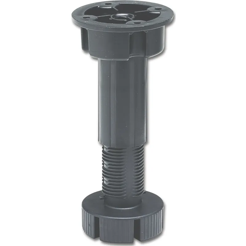 Plastična posteljna noga z nastavkom 148–250 mm / Črna