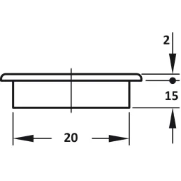 Prehod za kable TREX 20 mm / Zlata