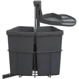 Vrtljiv koš za odpadke ENVI Center 400 mm 2 × 9 L / antracit
