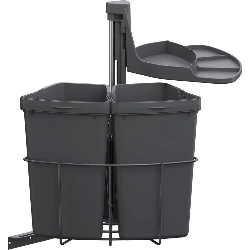 Vrtljiv koš za odpadke ENVI Center 400 mm 2 × 9 L / antracit