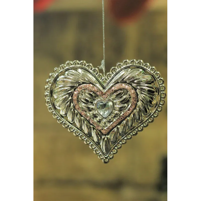Viseči okrasek GOLD HEART / Zlata