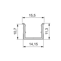 LED-profil z difuzorjem LYNX W / aluminij