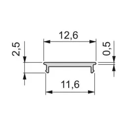LED-profil z difuzorjem LYNX W / aluminij