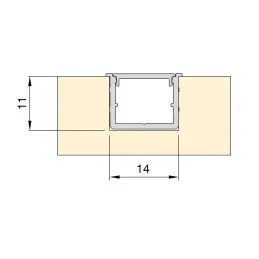 LED-profil z difuzorjem LYNX W / aluminij