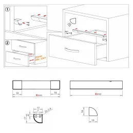 LED-lučka za v vtičnico s senzorjem RONDO / Aluminij