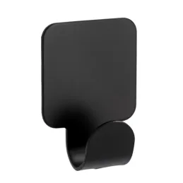 Samolepilni obešalnik QUADRO UNO / Mat črna