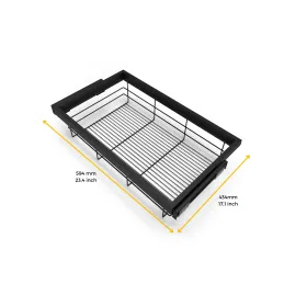 Izvlečna žičnata košara z blaženjem NEXUS 560–594 mm / Bežna