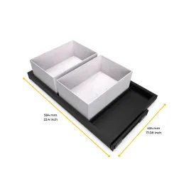 Izvlečna polica z blaženjem NEXUS 560–594 mm / Bež barva