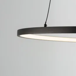 Stropna LED-svetilka CIRCOLO M UNO 600 mm / mat črna