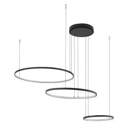 Stropna LED-svetilka CIRCOLO TRIO 1250 mm / mat črna