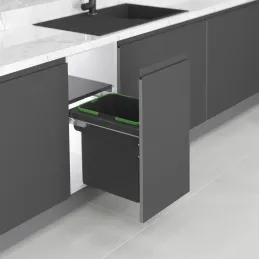 Izvlečni koš za odpadke LUXON 6450 – 1 × 35 l / antracitna barva
