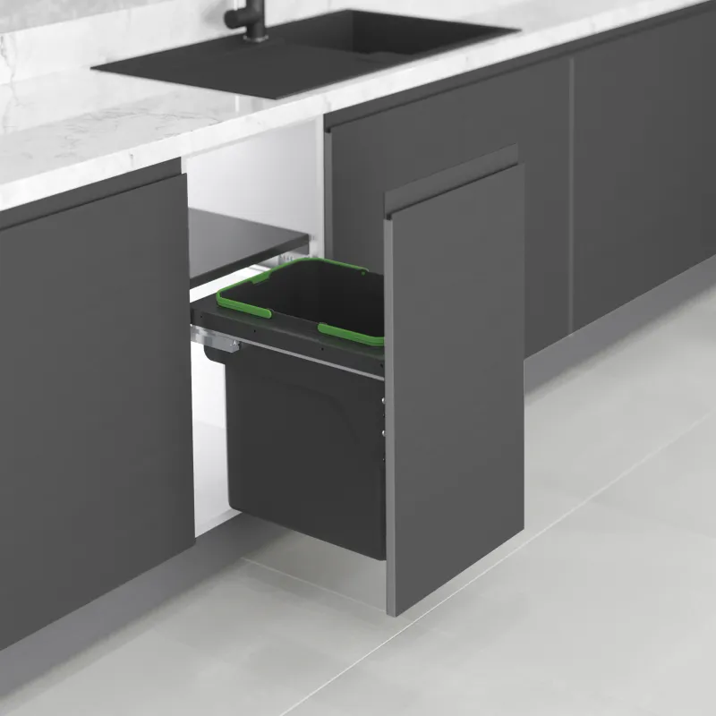 Izvlečni koš za odpadke LUXON 6450 – 1 × 35 l / antracitna barva