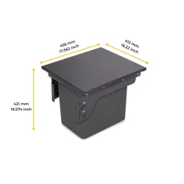 Izvlečni koš za odpadke LUXON 6450 – 1 × 35 l / antracitna barva
