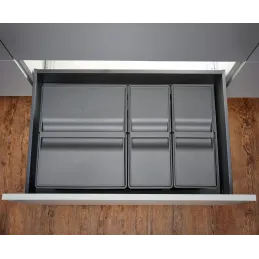 Koš za odpadke za predal SISTEMA 9XL 800 mm / Siva