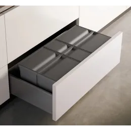 Vgradni koš za odpadke SISTEMA 9XL 900 mm / Siva