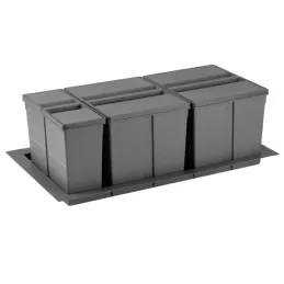 Vgradni koš za odpadke SISTEMA 9XL 900 mm / Siva