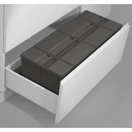 Vgradni koš za odpadke SISTEMA 9XL 1200 mm / Siva