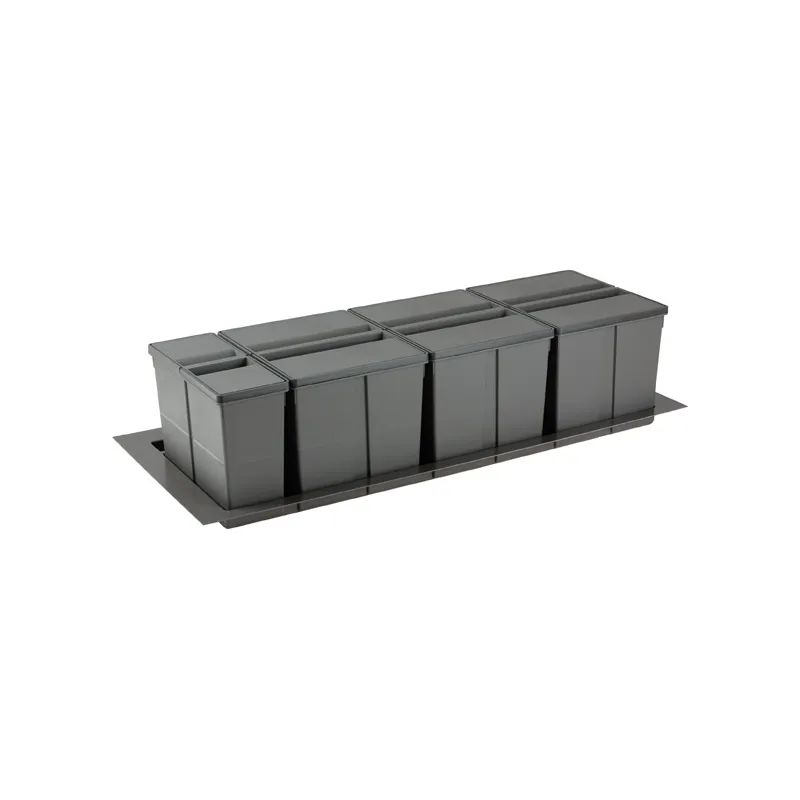 Vgradni koš za odpadke SISTEMA 9XL 1200 mm / Siva